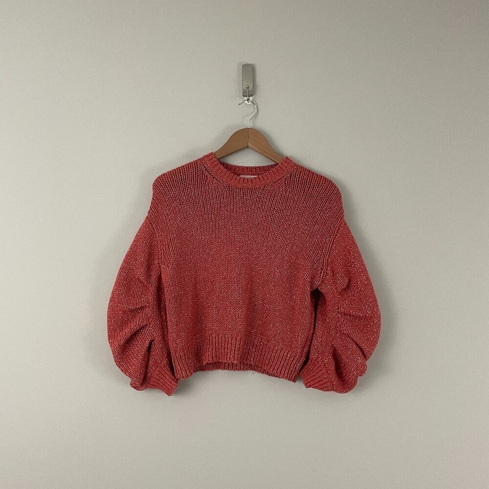 Ulla Johnson Lina Crew Neck Pullover Sweater in Coral Size P (XS/00/0)